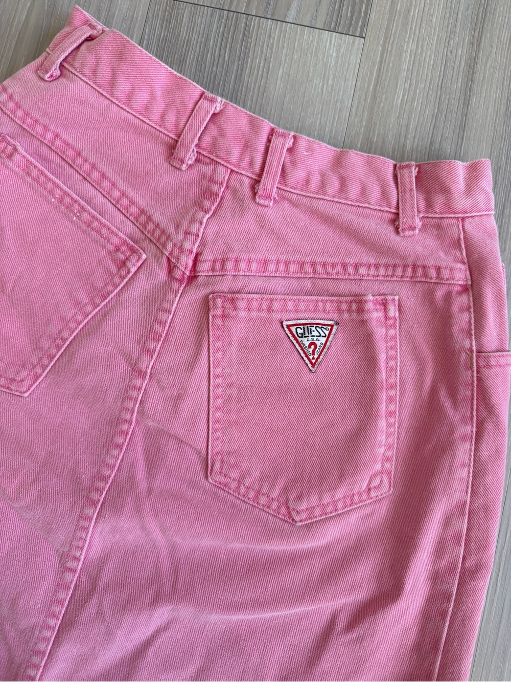 Vintage Guess by Marciano Pink Denim Mini Skirt - Picture 5 of 8